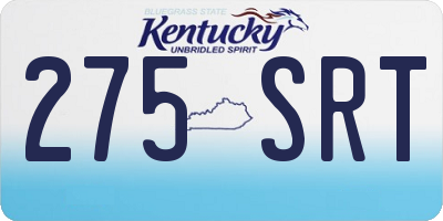 KY license plate 275SRT