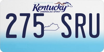 KY license plate 275SRU