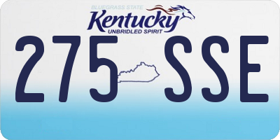 KY license plate 275SSE