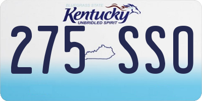 KY license plate 275SSO