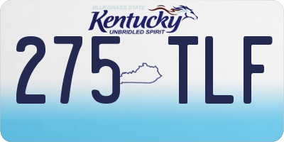 KY license plate 275TLF