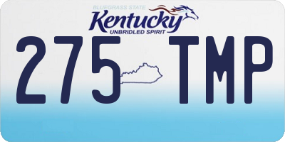 KY license plate 275TMP