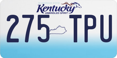 KY license plate 275TPU