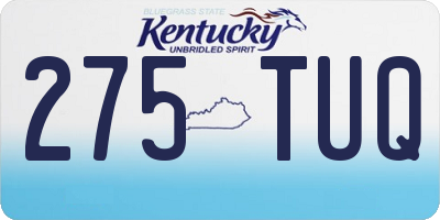 KY license plate 275TUQ