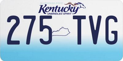 KY license plate 275TVG