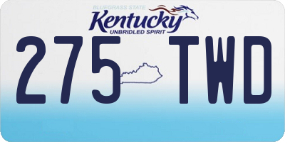 KY license plate 275TWD
