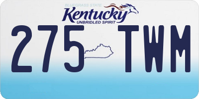KY license plate 275TWM