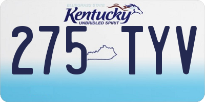 KY license plate 275TYV