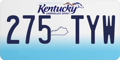 KY license plate 275TYW