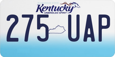 KY license plate 275UAP