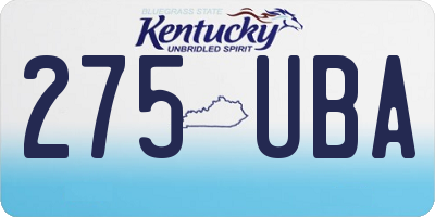 KY license plate 275UBA