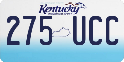 KY license plate 275UCC