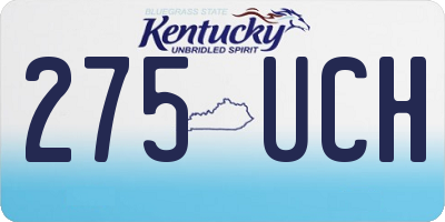 KY license plate 275UCH