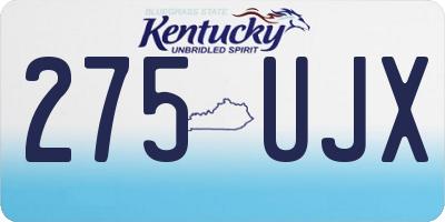 KY license plate 275UJX