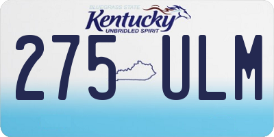 KY license plate 275ULM