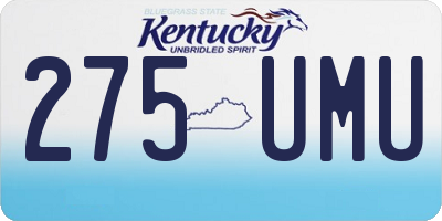 KY license plate 275UMU