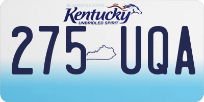 KY license plate 275UQA