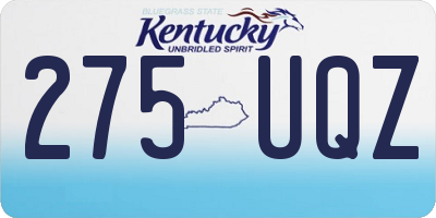 KY license plate 275UQZ