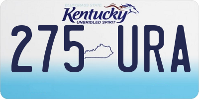 KY license plate 275URA