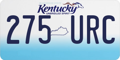 KY license plate 275URC