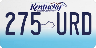KY license plate 275URD