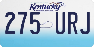 KY license plate 275URJ