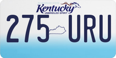 KY license plate 275URU