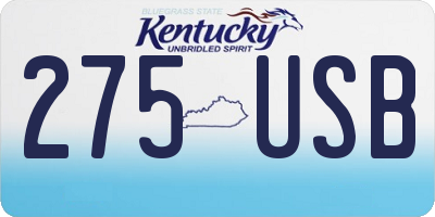 KY license plate 275USB