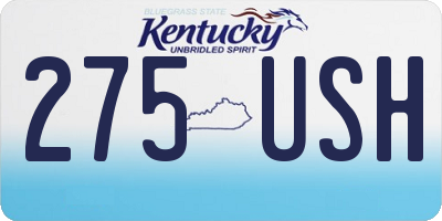 KY license plate 275USH