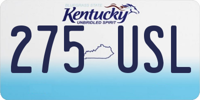 KY license plate 275USL