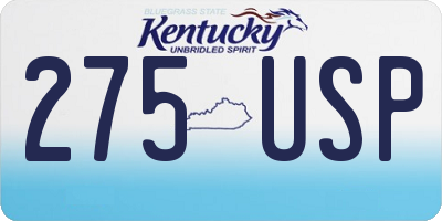 KY license plate 275USP
