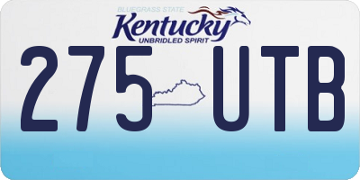 KY license plate 275UTB