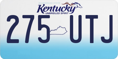 KY license plate 275UTJ