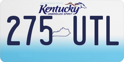 KY license plate 275UTL