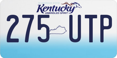 KY license plate 275UTP