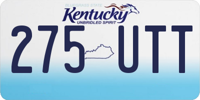 KY license plate 275UTT
