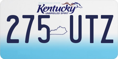 KY license plate 275UTZ