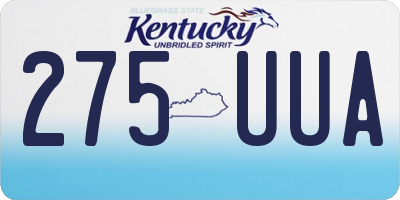 KY license plate 275UUA