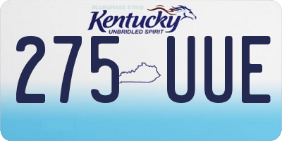 KY license plate 275UUE