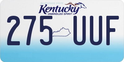 KY license plate 275UUF