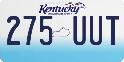 KY license plate 275UUT