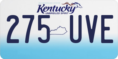 KY license plate 275UVE
