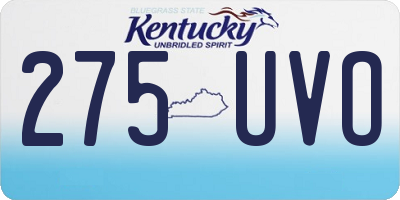 KY license plate 275UVO