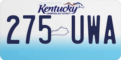 KY license plate 275UWA