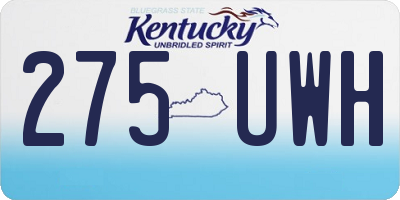 KY license plate 275UWH