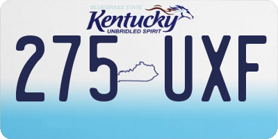 KY license plate 275UXF