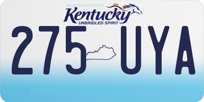 KY license plate 275UYA