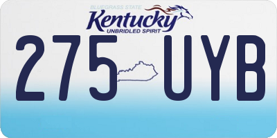 KY license plate 275UYB