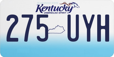 KY license plate 275UYH