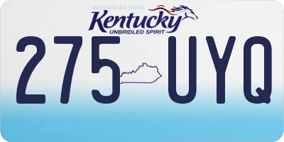 KY license plate 275UYQ